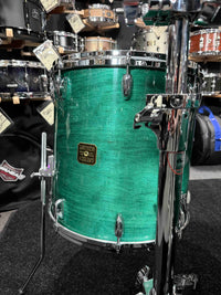 ~NEW!~ Gretsch USA Custom 4-Piece 10/12/16/22 Drum Kit Set in Caribbean Blue Gloss Lacquer with Square Badges