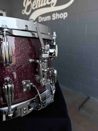 ~NEW!~ Slingerland RadioKing Solid Shell Maple 7x14 Snare Drum in Maroon Glass Glitter with Nickel Hardware
