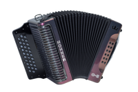 Hohner C-II FBBEB RTG Corona C-II Accordion in Keys of F/Bb/Eb in Red to Gold Finish