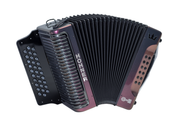 Hohner C-II FBBEB RTG Corona C-II Accordion in Keys of F/Bb/Eb in Red to Gold Finish