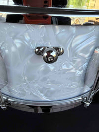 ~NEW!~ Limited Edition Slingerland Gene Krupa Commemorative 6.5x14 Solid Maple Snare Drum #42 of 100 in White Marine Pearl with Deluxe Case, Bovid Calfskin Head and Certificate of Authenticity