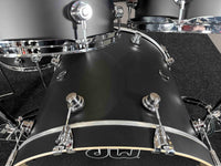 ~RARE~ DW Performance Series 5-Piece 10/12/16/22 Drum Kit Set in Satin Black Lacquer w/ Matching 6.5x14 Snare Drum