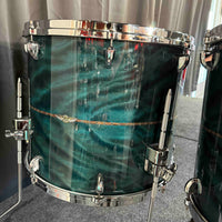 ~WOW!~ TAMA STAR Bubinga 10-Piece Double-Bass Drum Kit Set in Wild Sea Blue Bosse Gloss Lacquer with Dual Inlay