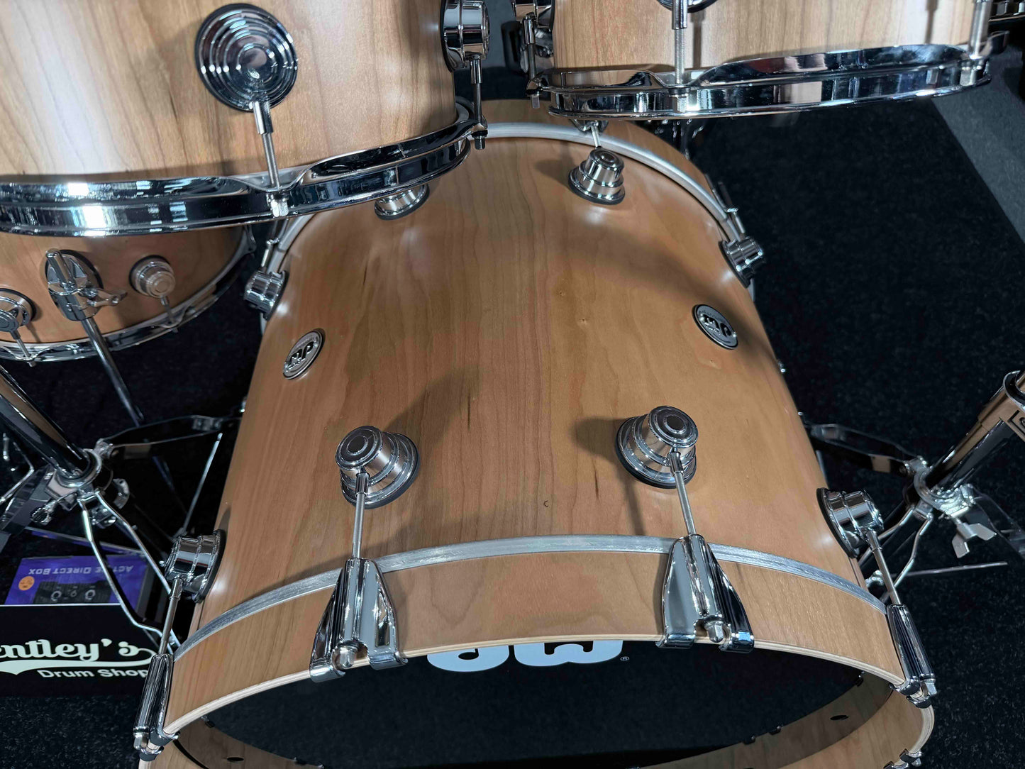 ~ONE OF A KIND PROTOTYPE~ DW Collector's Series Cherry SonicPly 7-Piece 8/10/12/14/16/22 Drum Kit Set in Natural Satin Oil w/ Chrome Hardware & Matching 6.5x14 Snare Drum