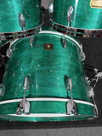 ~NEW!~ Gretsch USA Custom 4-Piece 10/12/16/22 Drum Kit Set in Caribbean Blue Gloss Lacquer with Square Badges