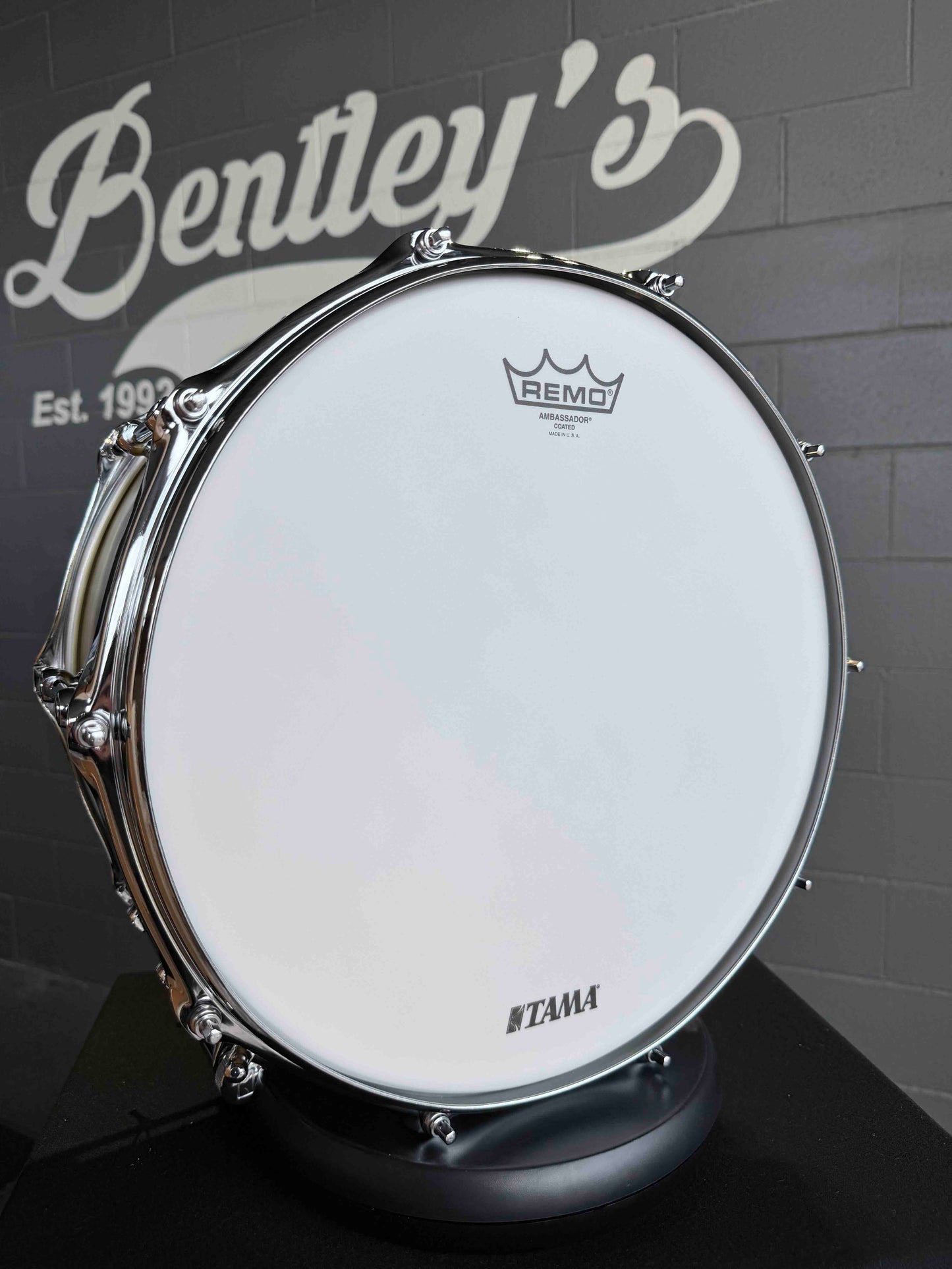 ~LIMITED EDITION~ TAMA Kaz Rodriguez Signature 6.5x14 Bubinga/Maple Hybrid Snare Drum in Matte Metallic Gold Lacquer