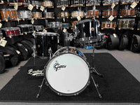 Gretsch USA Custom 4-Piece 12/14/20 Drum Kit Set in Solid Black Nitron w/ Matching 5.5x14 Snare Drum