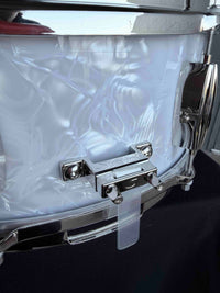 ~NEW!~ Slingerland RadioKing Artist Mahogany/Poplar 5.5x14 Snare Drum in White Marine Pearl with Nickel Hardware