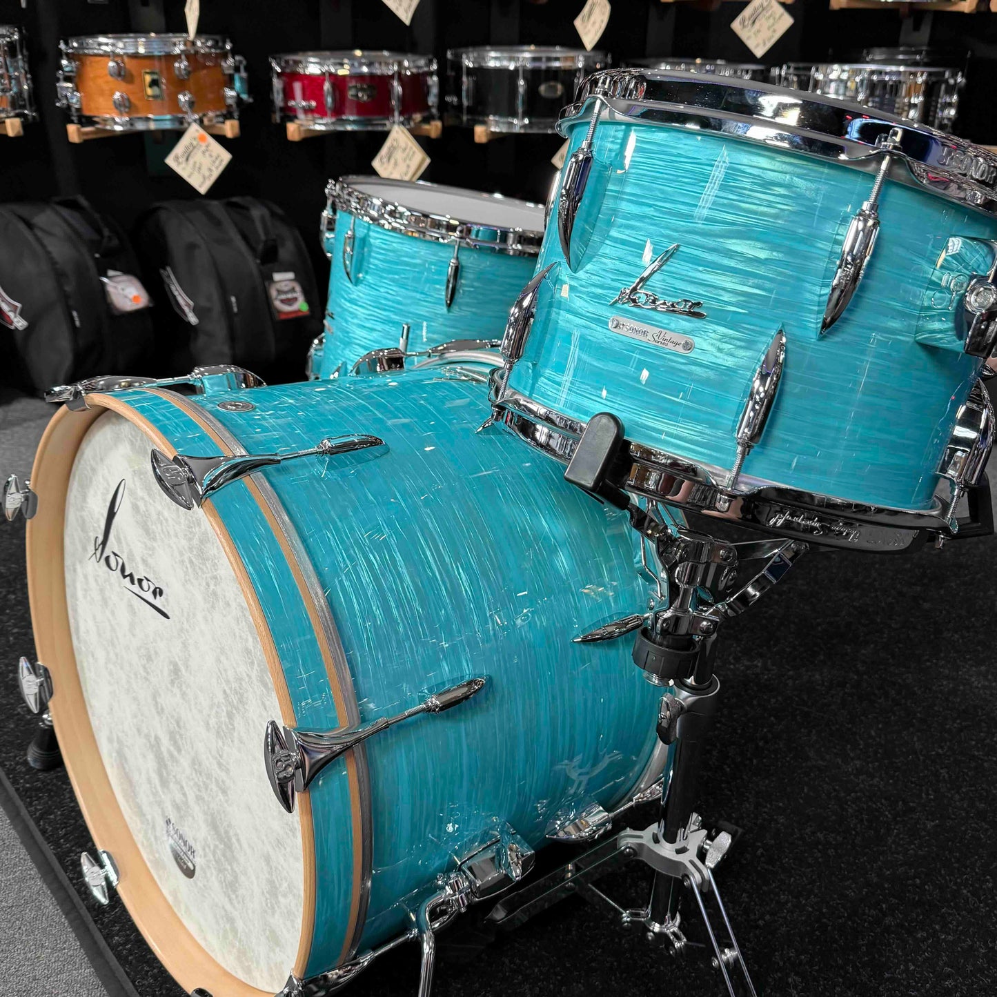 ~WOW!~ SONOR Vintage Series 3-Piece 12/14/20 Drum Kit Set in California Blue