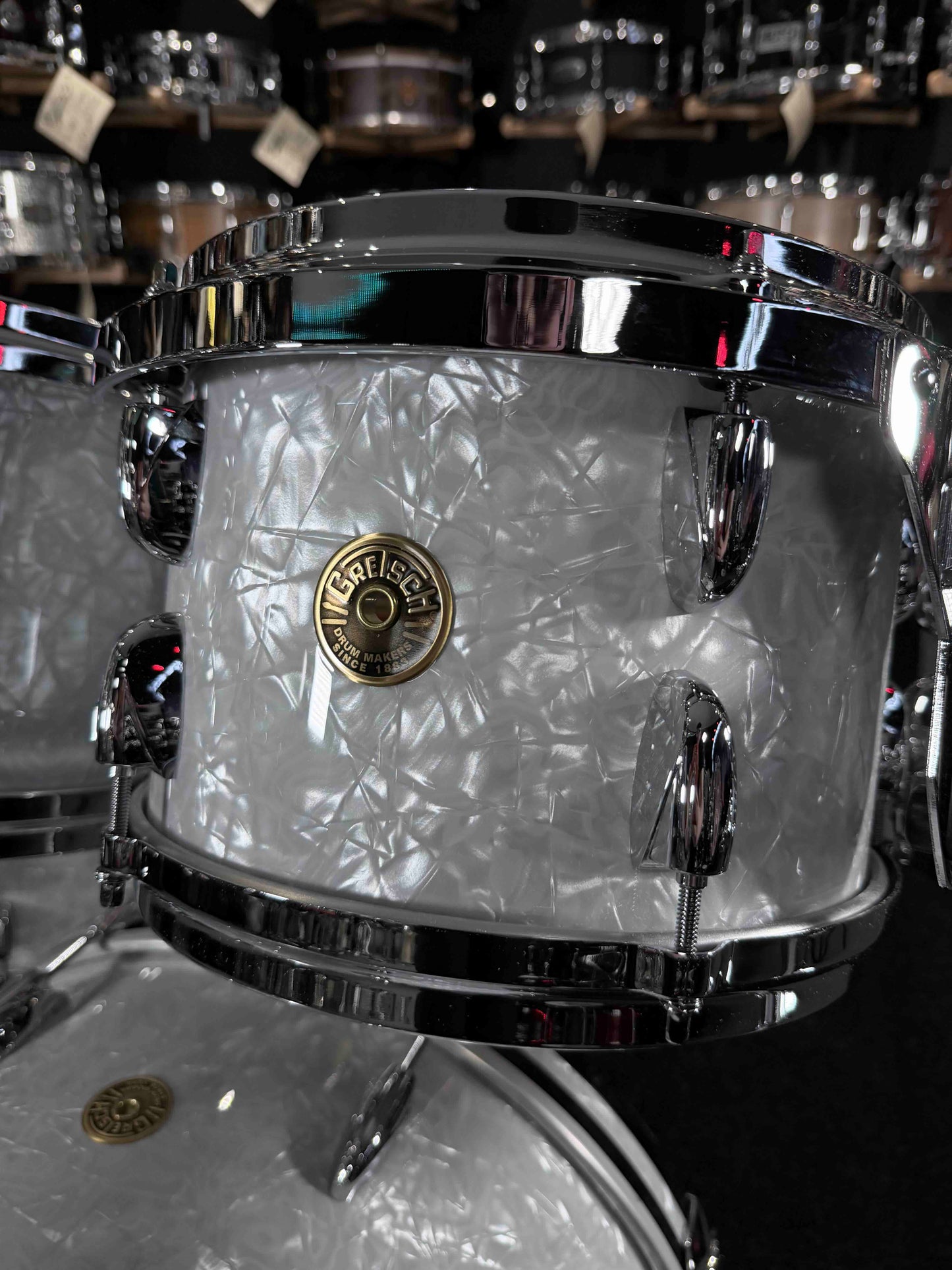 ~WOW!~ Gretsch USA Custom 6-Piece 8/10/12/14/16/20 Drum Kit Set in 60's Marine Pearl Nitron