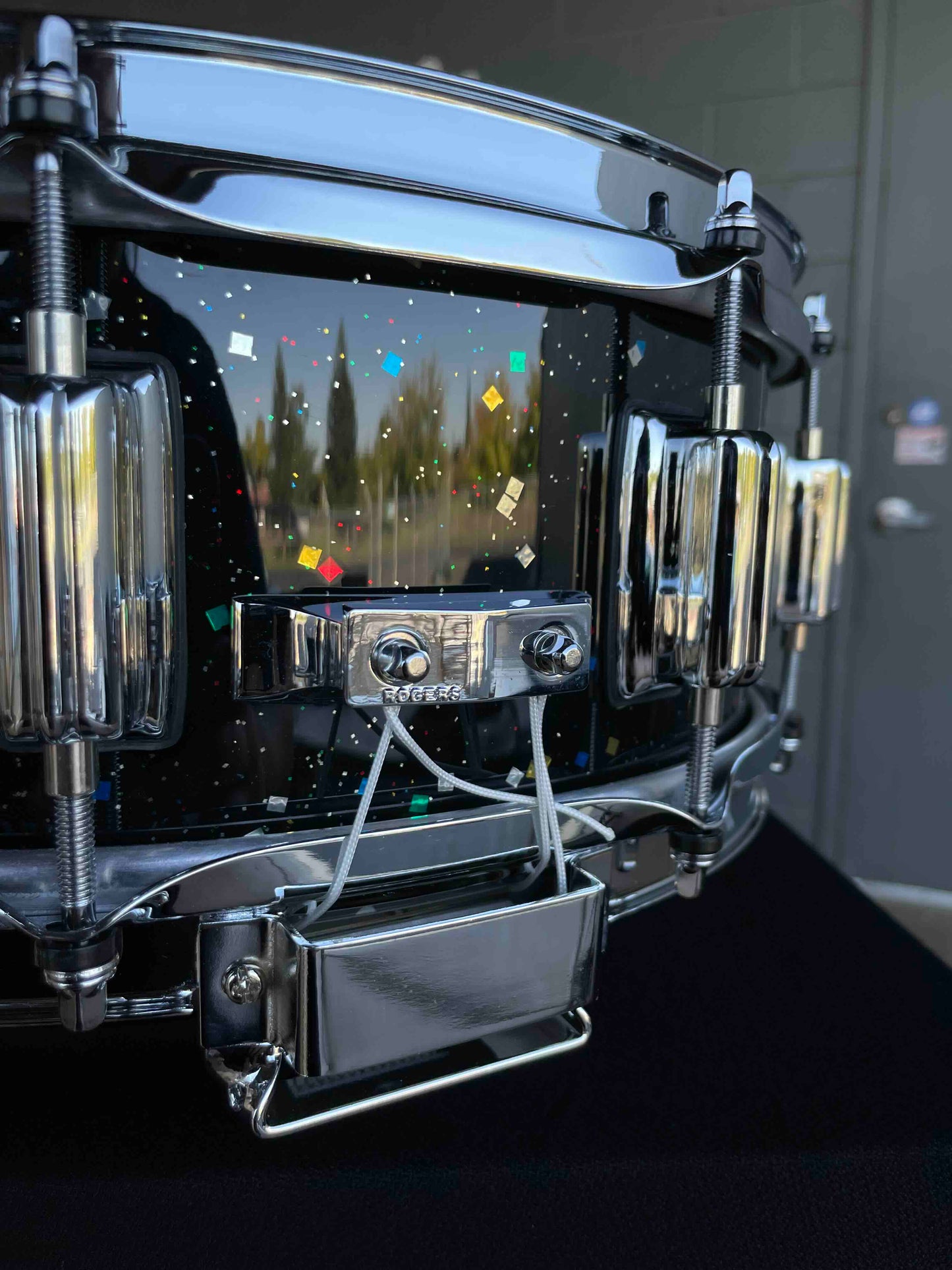 ~NEW~ Rogers 36MG Dyna-Sonic 5x14 Custom Built Snare Drum in Mardi Gras Lacquer