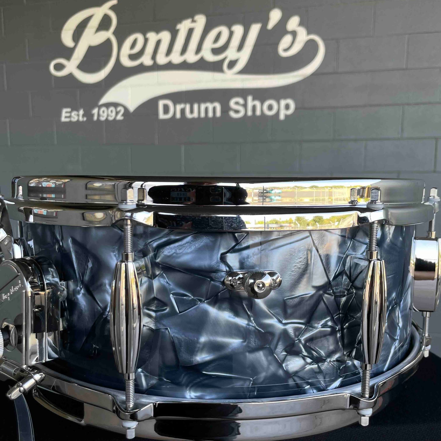 ~NEW~ Slingerland RadioKing Artist Series 5.5x14 Mahogany/Poplar Snare Drum in Black Diamond Pearl with Nickel Hardware