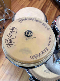 *WOW!* LP Latin Percussion LP201AX-EC E-Class 7-1/4" & 8-5/8" Bongo Pair Set w/ Signed Head from Escovedo Family!