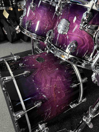 Mapex Saturn VI Maple/Walnut Hybrid Fusion 4-Piece 10/12/14/20 Drum Kit Set in Royal Purple Burst Gloss Lacquer (Displayed at 2026 NAMM Show!)