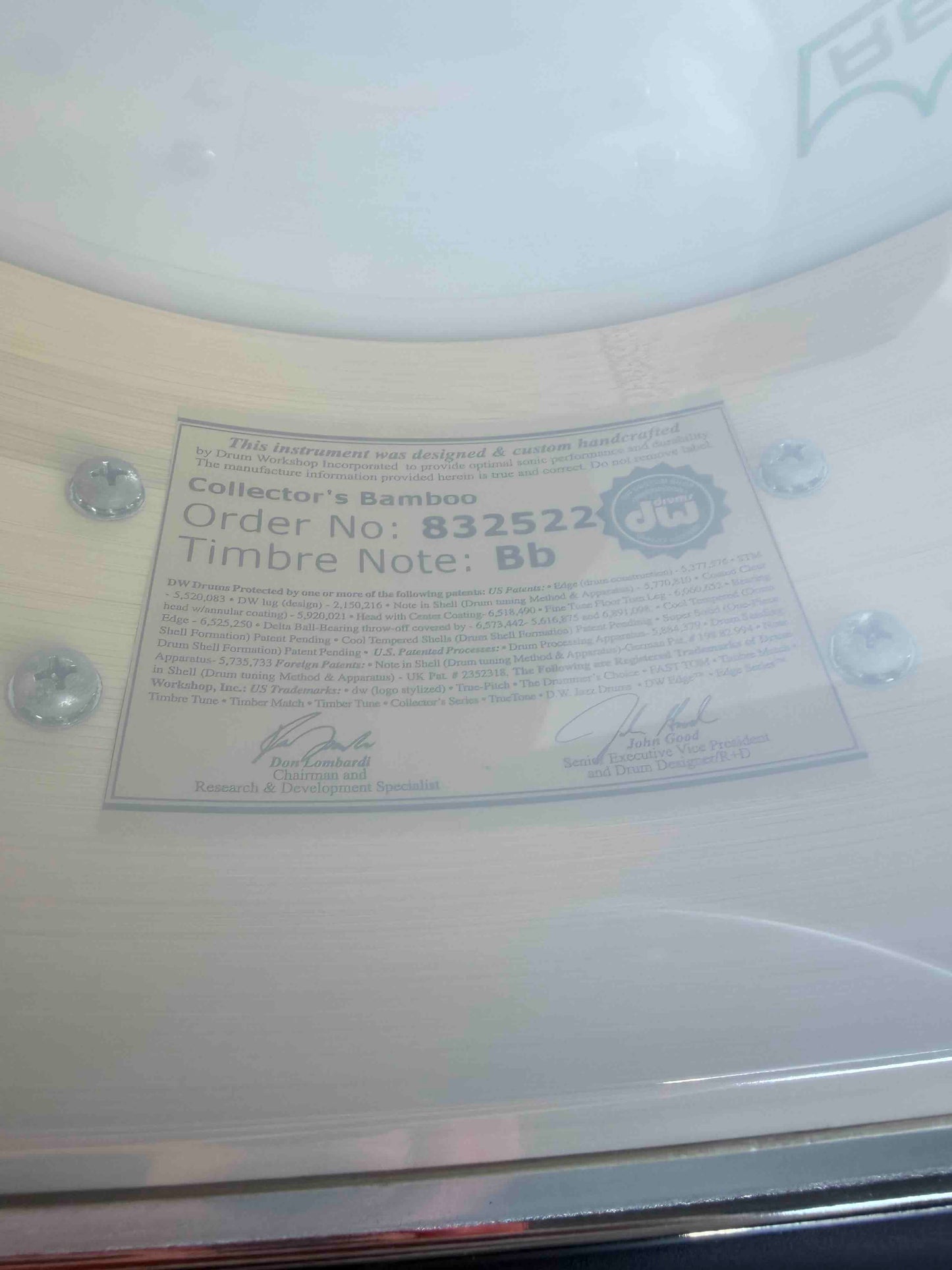 ~WOW!~ DW Collector's Series ECO-X Pure Bamboo 5.5x14 Snare Drum in Natural Satin Oil w/ Chrome Hardware