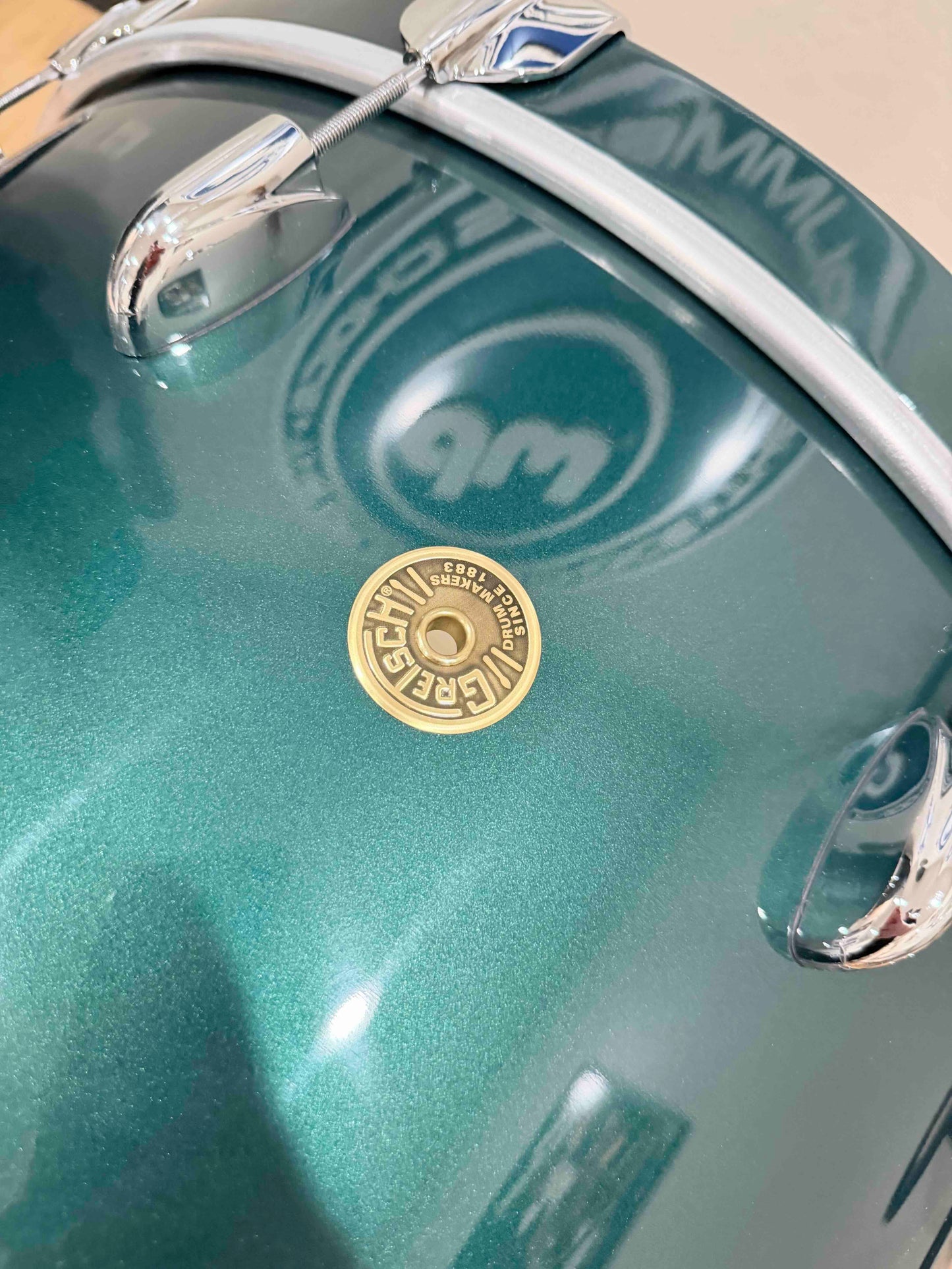 Gretsch USA Custom 14x24 Bass Kick Drum in Cadillac Green Gloss (Open Box)