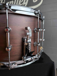 ~NEW~ Dixon Gregg Bissonette 'Big Bud' Signature 8x14 Walnut Snare Drum in Natural Satin