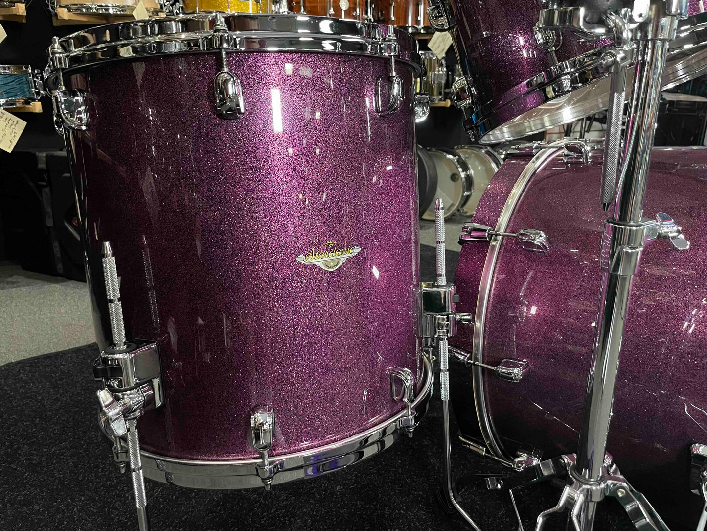 ~NEW~ TAMA MA42TZSDPP Starclassic Maple 4-Piece 10/12/16/22 Drum Kit Set in Deeper Purple Sparkle Lacquer w/ Chrome Hardware