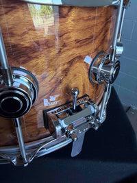 ~WOW!~ DW Collector's Series 333 Pure Maple 7x14 Snare Drum in Exotic Figured Quilted Waterfall Bubinga with Chrome Hardware