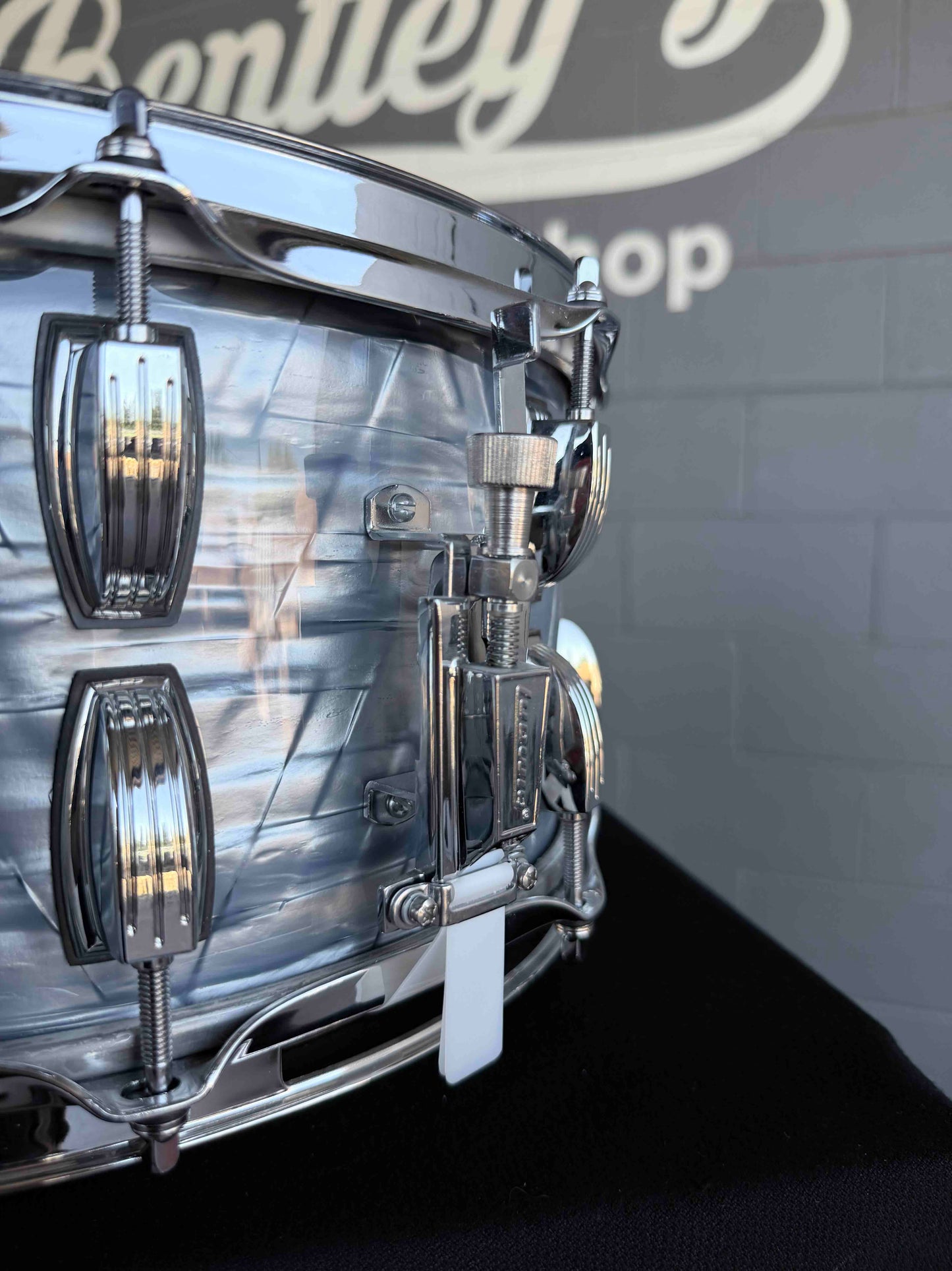 Ludwig Classic Maple 6.5x14 Snare Drum in Sky Blue Pearl with 20-Lugs