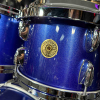 ~WOW!~ Gretsch USA Custom 4-Piece 10/12/16/22 Drum Kit Set in Gloss Mystic Blue Lacquer