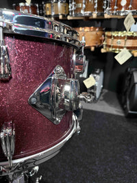 ~NEW!~ 2026 Slingerland RadioKing Mahogany/Poplar/Mahogany 3-Piece 13/16/22 Drum Kit Set in Maroon Glass Glitter with Nickel Hardware