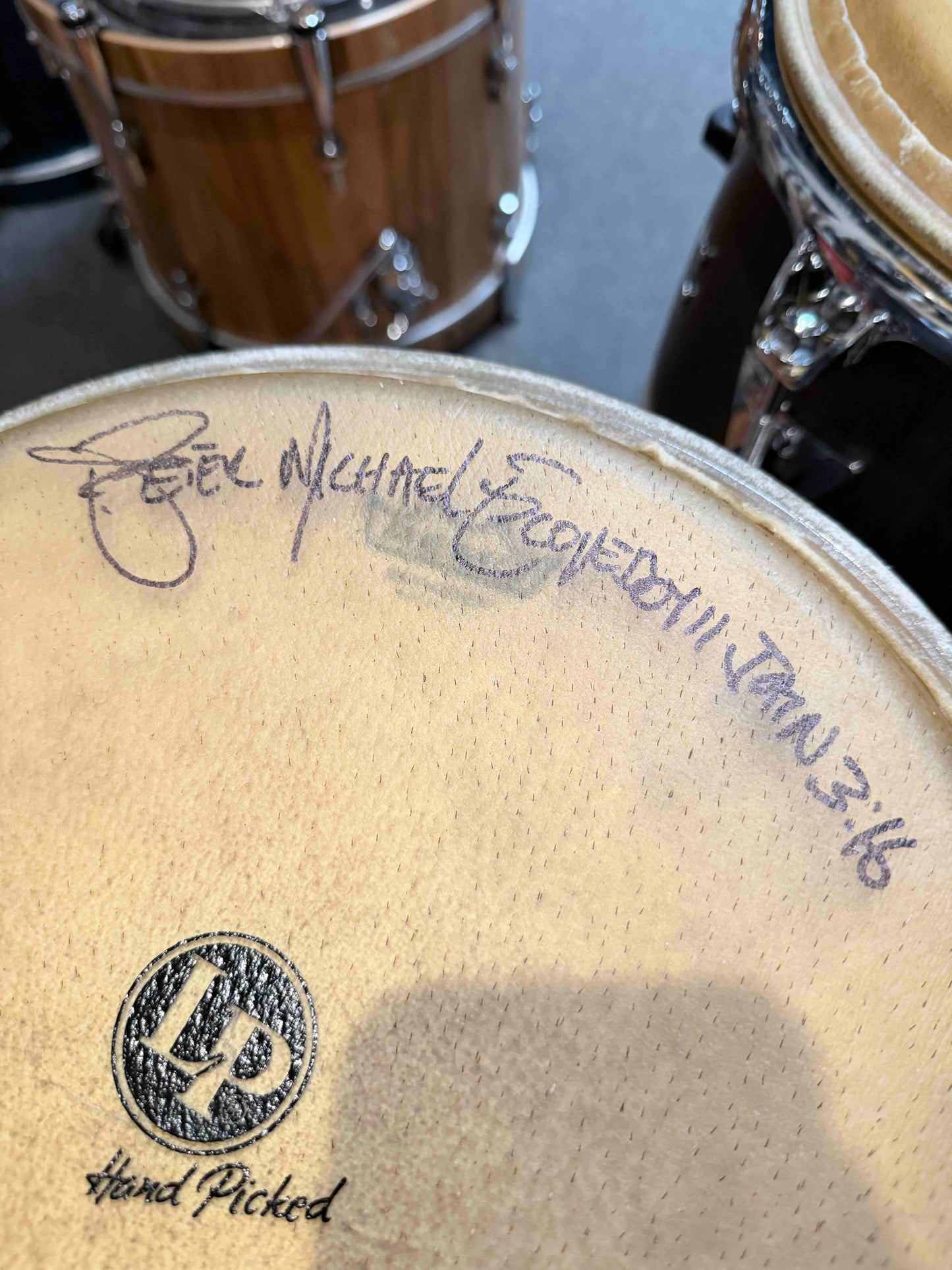 *WOW!* LP Latin Percussion E-Class Quinto/Conga/Tumba Trio Set w/ Signed Heads from Escovedo Family!