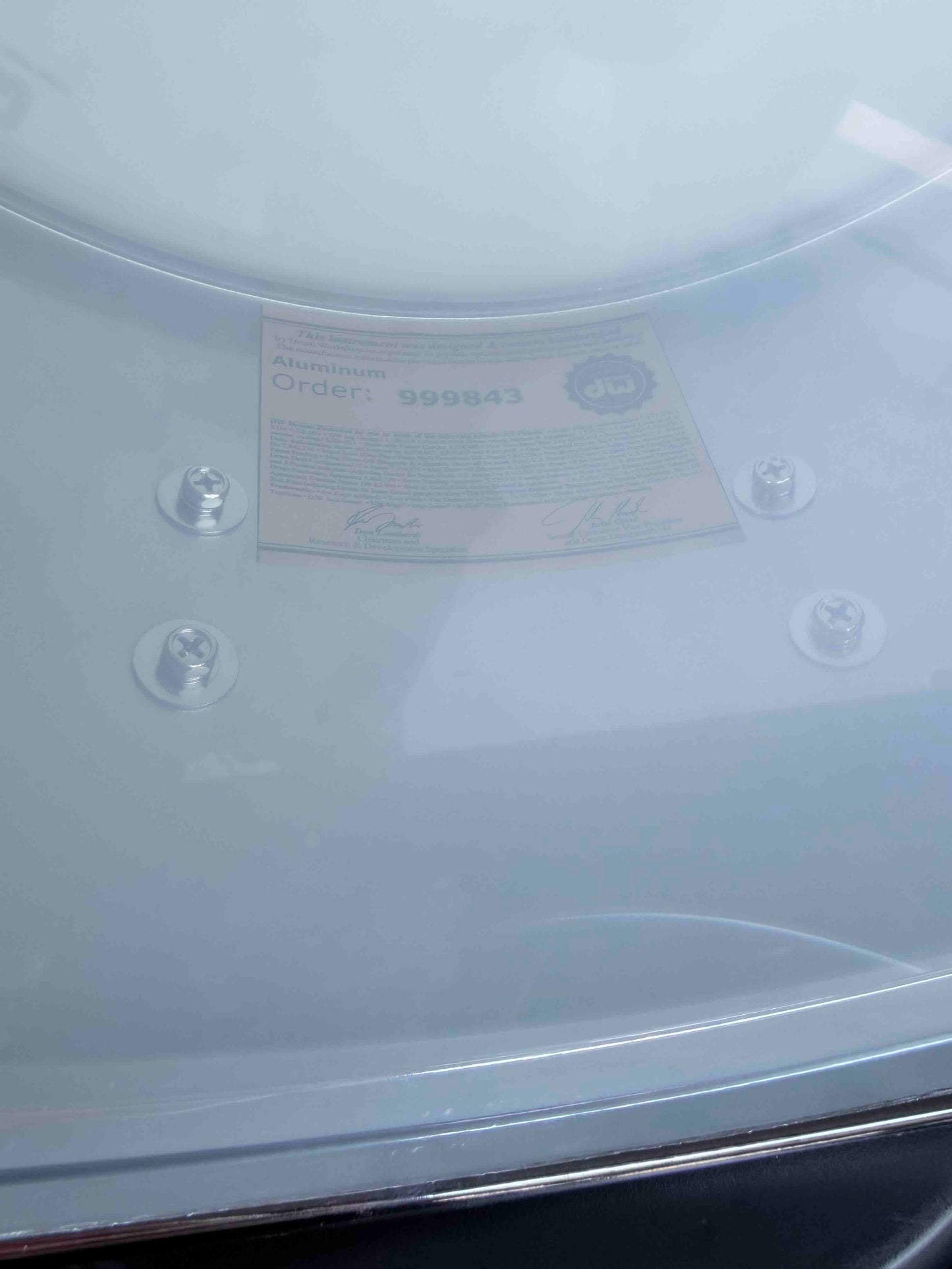 DW DRVM6514SVC Collector's Series 6.5x14" Rolled 1mm Aluminum Snare Drum w/ Chrome Hardware *IN STOCK*