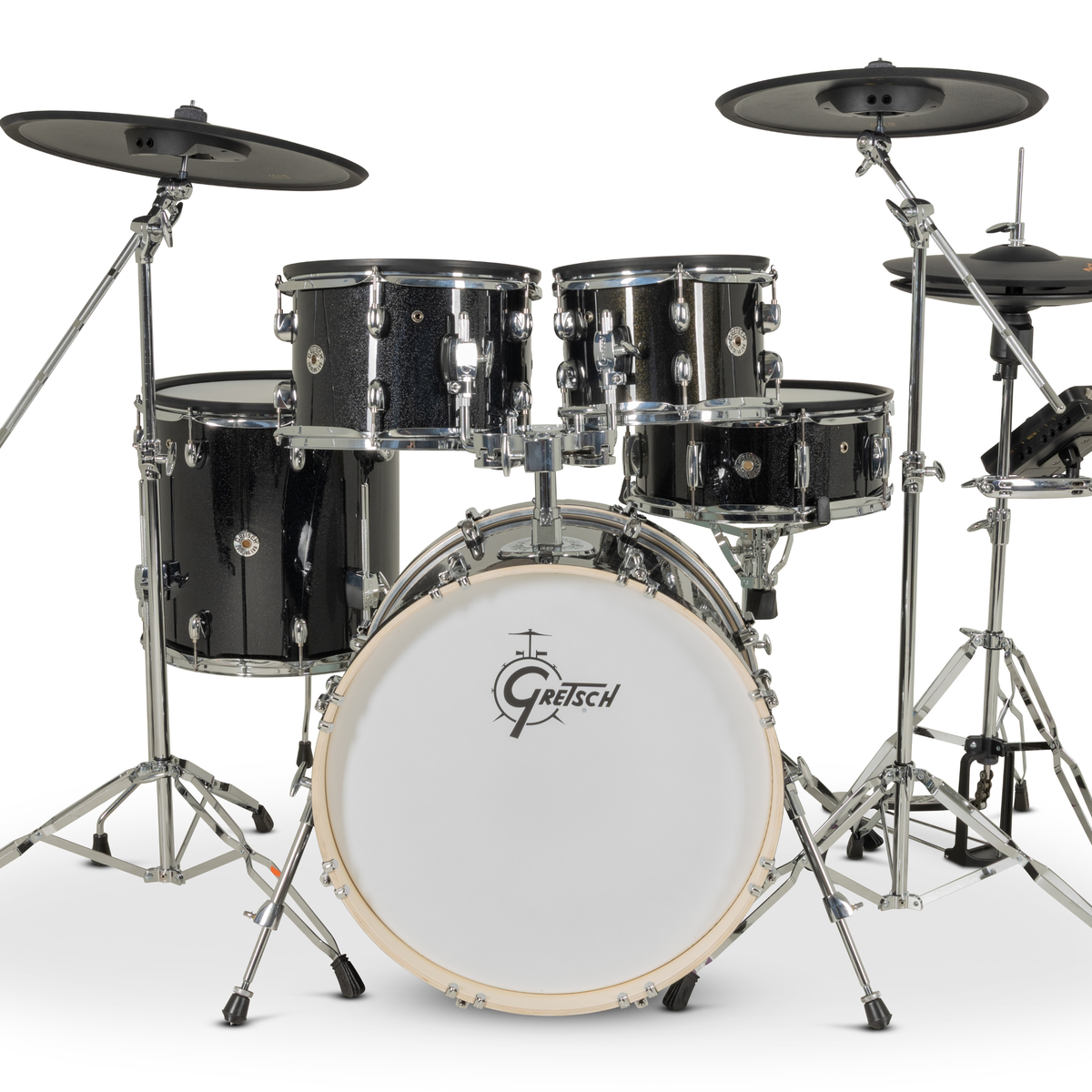 ~NEW!~ Gretsch CE-F405-BKSP Catalina EVO 5-Piece Electronic Drum Kit Set in Black Sparkle with Cymbals & Hardware (PRE-ORDER)