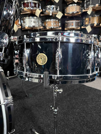 Gretsch USA Custom 4-Piece 12/14/20 Drum Kit Set in Solid Black Nitron w/ Matching 5.5x14 Snare Drum