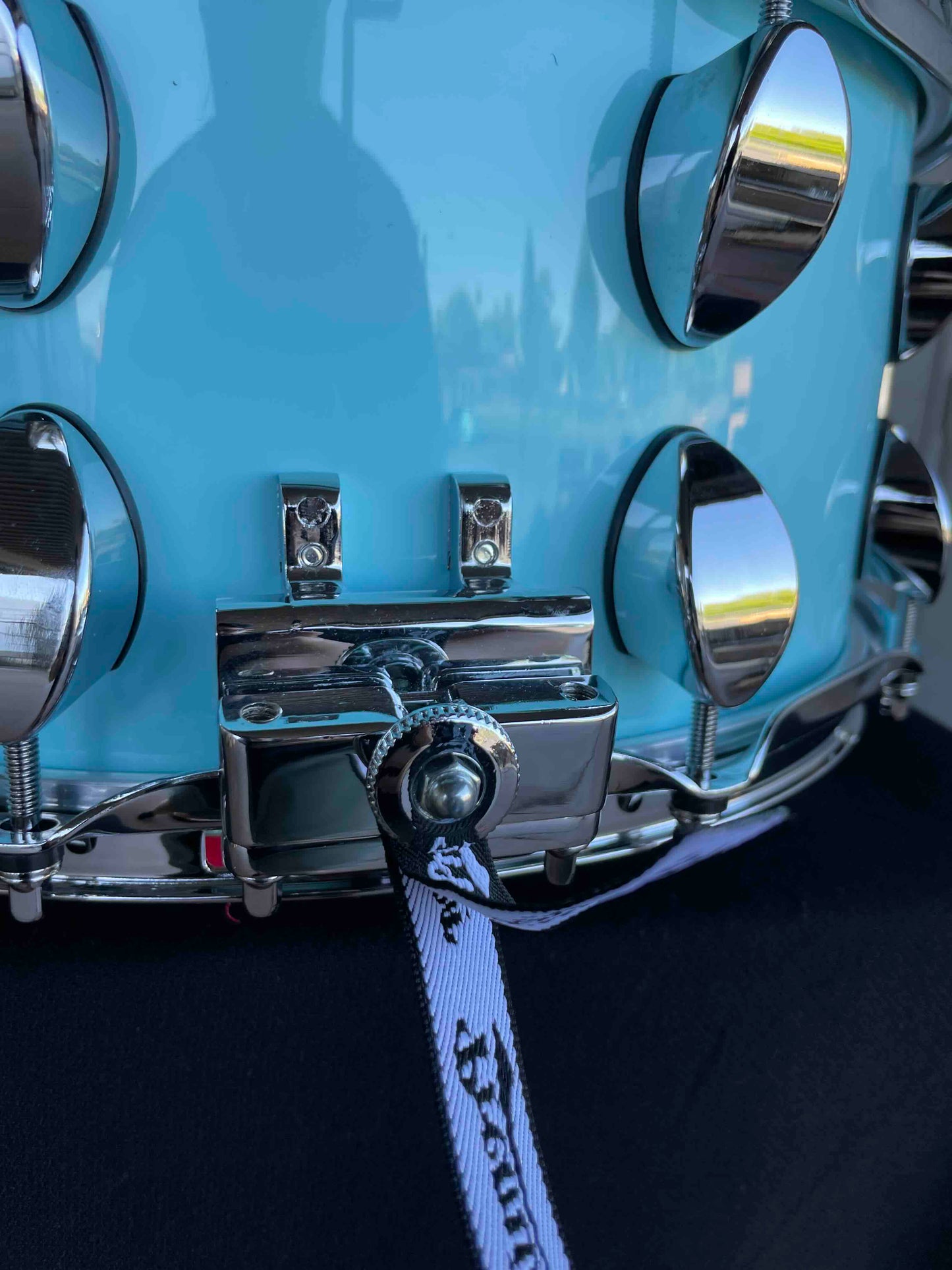 ~NEW~ Premier Elite Maple/Birch Hybrid 6.5x14 Snare Drum in Baby Blue Lacquer