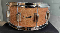 ~LIMITED EDITION~ Rogers Custom-Built 6.5x14 Dyna-Sonic Snare Drum in Champagne Sparkle Lacquer