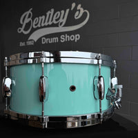 Tama STAR Walnut 8x14 Snare Drum in Grand Aqua Blue Lacquer (DH Rm 4)