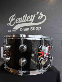 ~NEW~ DW Collector's Series 8x14 SSC Maple Snare Drum in Exotic Sick Clown over Solid Metallic Black Lacquer with Chrome Hardware