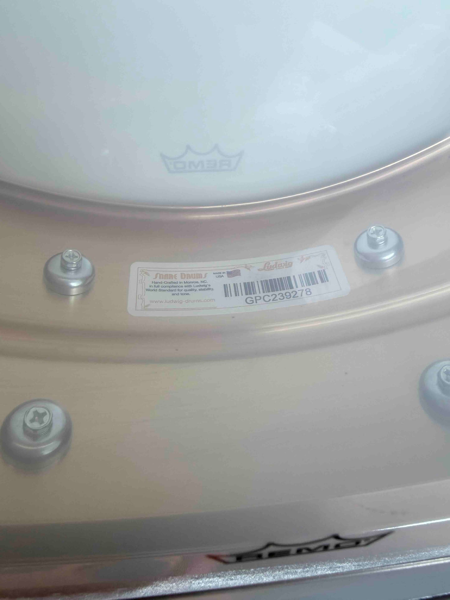 Ludwig LB550 Polished Bronze-Phonic 5x14 Snare Drum with Imperial Lugs