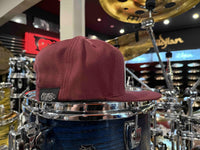 ~NEW~ Bentley's Drum Shop Clothback Snapback Hat in Burgundy with Custom License Plate Badge