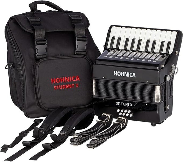 Hohner Honica Stux Piano Accordion w/ Gig Bag & Straps in Black STUX ...