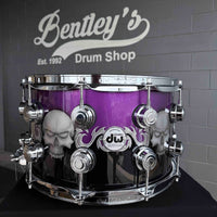~NEW~ DW Collector's Series 333 Pure Maple 8x14 Snare Drum in Exotic Sawblades & Skulls Graphics w/ Chrome Hardware