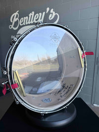 ~NEW!~ 2026 Dunnett 8-Lug StereoPly Maple/Poplar Hybrid 7x14 Snare Drum in Gloss Black Lacquer w/ CR Hoops & Dunnett Bag