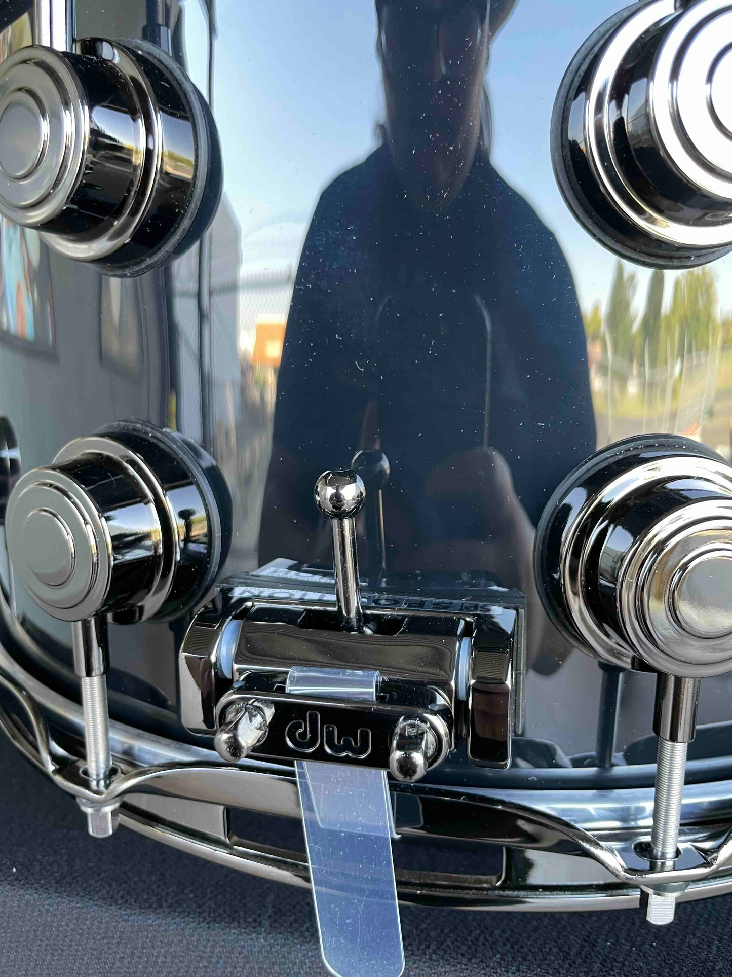 DW Collector's Series 333 Pure Maple 8x14 Snare Drum in Gloss Black FinishPly with Black Nickel Hardware