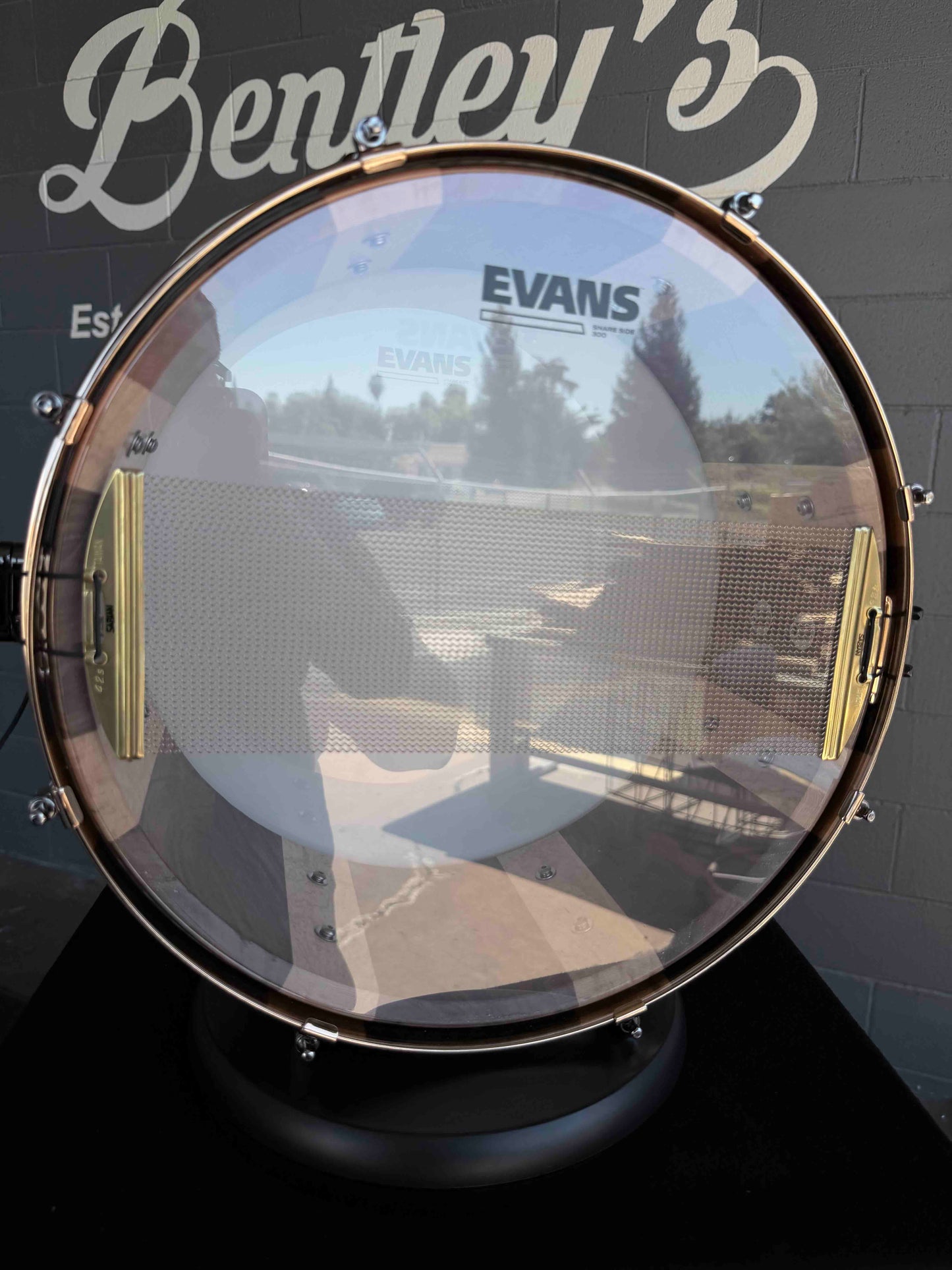 ~WOW!~ Doc Sweeney Drums 'King James' 5.5x14 Stave Claro Walnut & Birdseye Maple Snare Drum with Aztec Gold Hardware