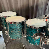 ~WOW!~ TAMA STAR Bubinga 10-Piece Double-Bass Drum Kit Set in Wild Sea Blue Bosse Gloss Lacquer with Dual Inlay