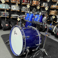 ~WOW!~ Gretsch USA Custom 4-Piece 10/12/16/22 Drum Kit Set in Gloss Mystic Blue Lacquer