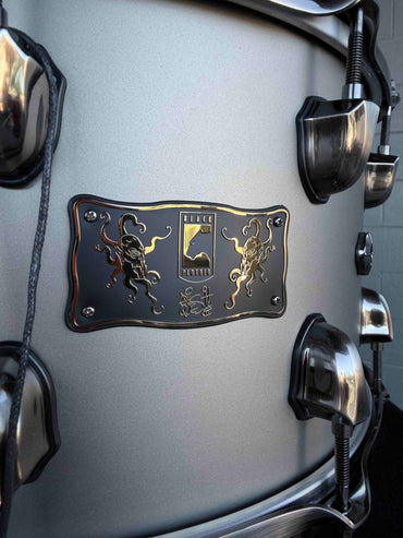 ~NEW!~ Mapex Artist Collection Aquiles Priester Signature 'PsychOctopus' 8x14 Maple/Padauk Hybrid Snare Drum in Gun Metal Grey Lacquer with Brushed Black Nickel Hardware *IN STOCK*