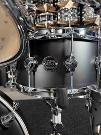 ~RARE~ DW Performance Series 5-Piece 10/12/16/22 Drum Kit Set in Satin Black Lacquer w/ Matching 6.5x14 Snare Drum