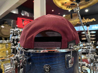 ~NEW~ Bentley's Drum Shop Clothback Snapback Hat in Burgundy with Custom License Plate Badge