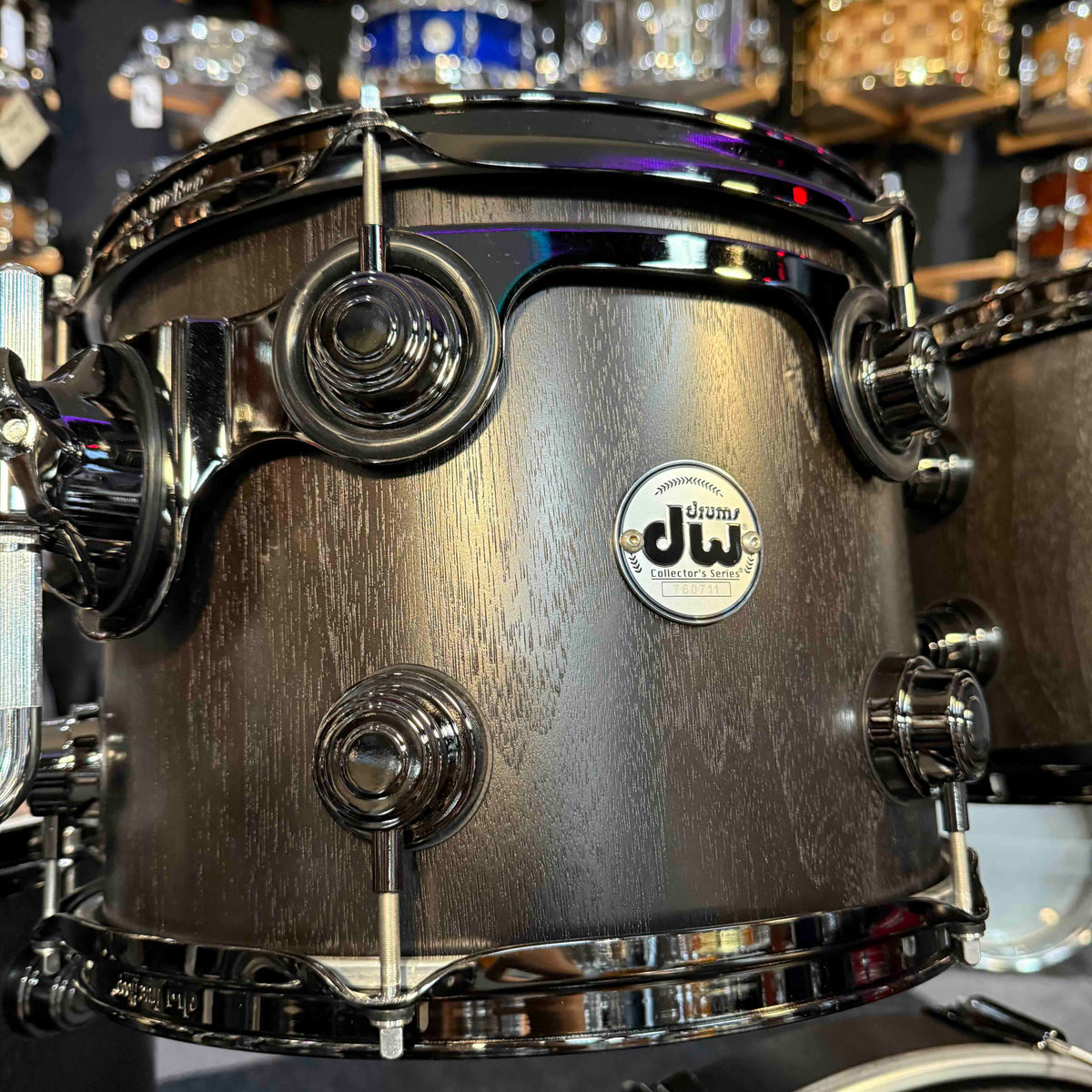 ~WOW!~ DW Collector's Series Pure Walnut 5-Piece 10/12/14/16/22 Drum Kit Set in Ebony Satin Oil with Black Nickel Hardware