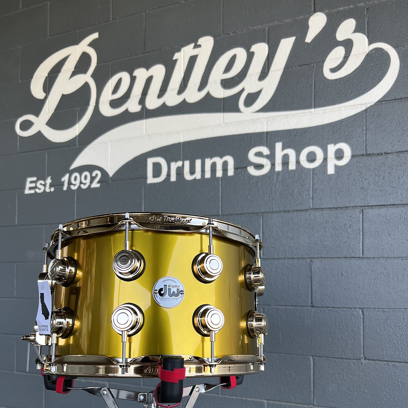 DW Collector's Series 8x14" SSC Maple Snare Drum in Liquid Gold Lacquer Custom w/ Gold Hardware