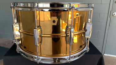 Ludwig LB508 Polished Bronze-Phonic 8x14 Snare Drum w/ Imperial Lugs