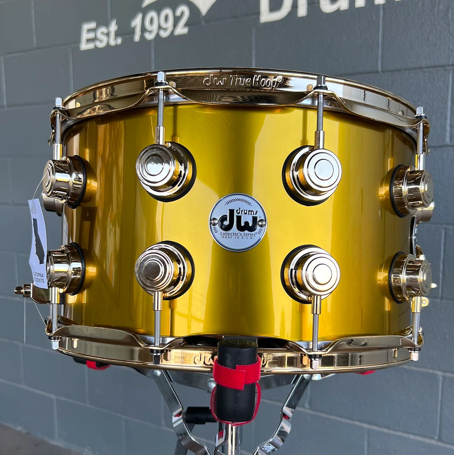 DW Collector's Series 8x14" SSC Maple Snare Drum in Liquid Gold Lacquer Custom w/ Gold Hardware